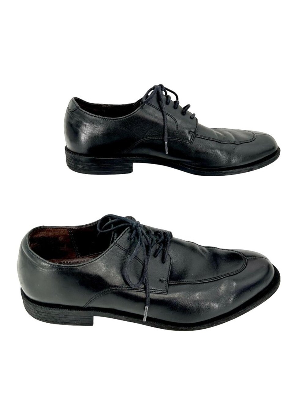 COLE HAAN BLACK TIE LEATHER LOAFER DRESS SHOES - 12M